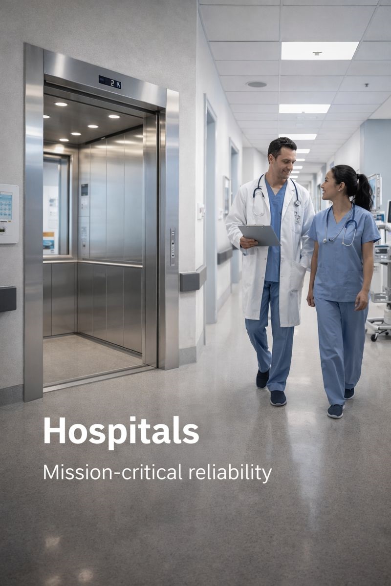 Hospital lift installation project by KRS Lifts Bangalore